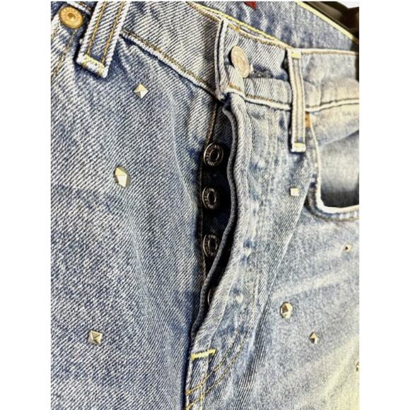 7 FOR ALL MANKIND JOSEFINA BOYFRIEND DESTROY VINTAGE W/THE STUDS size 24 - Picture 4 of 6